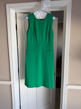 Karl Lagerfeld Emerald Green Sleeveless Shift Dress
